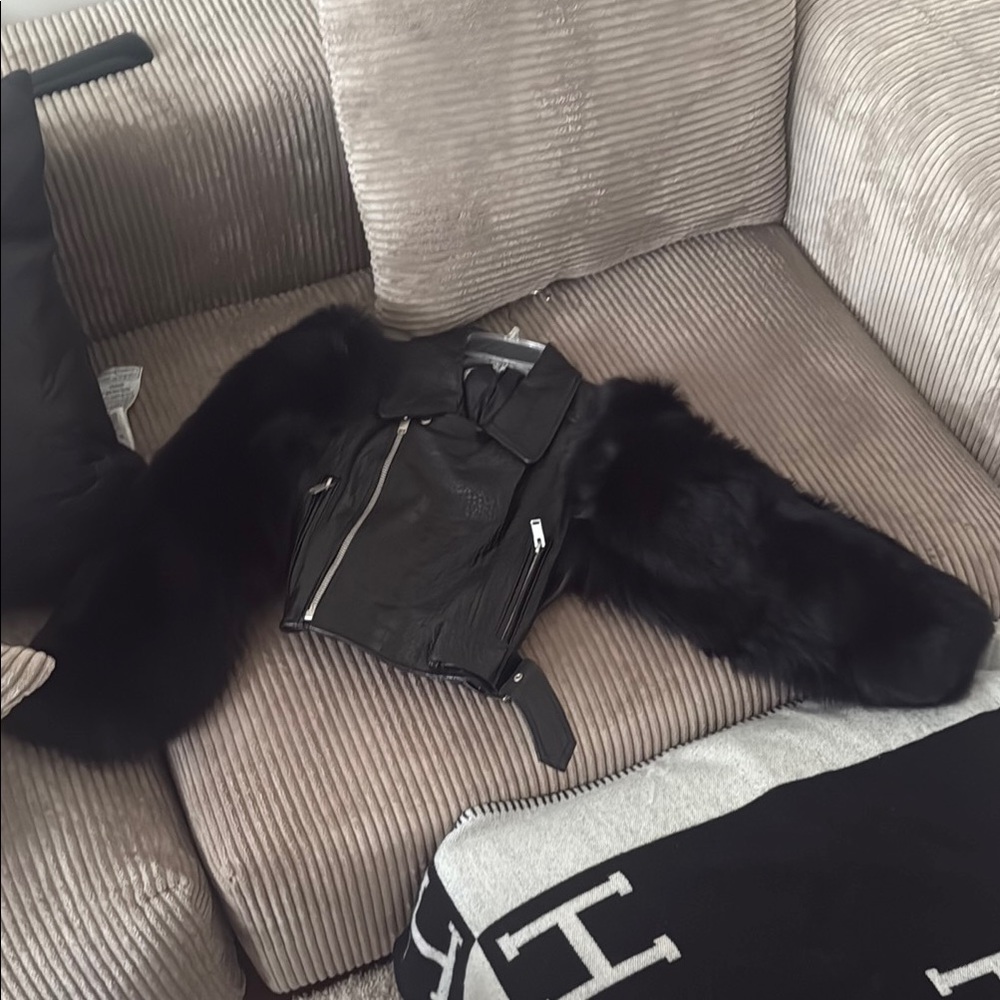 Black Faux Fur Women's Jacket